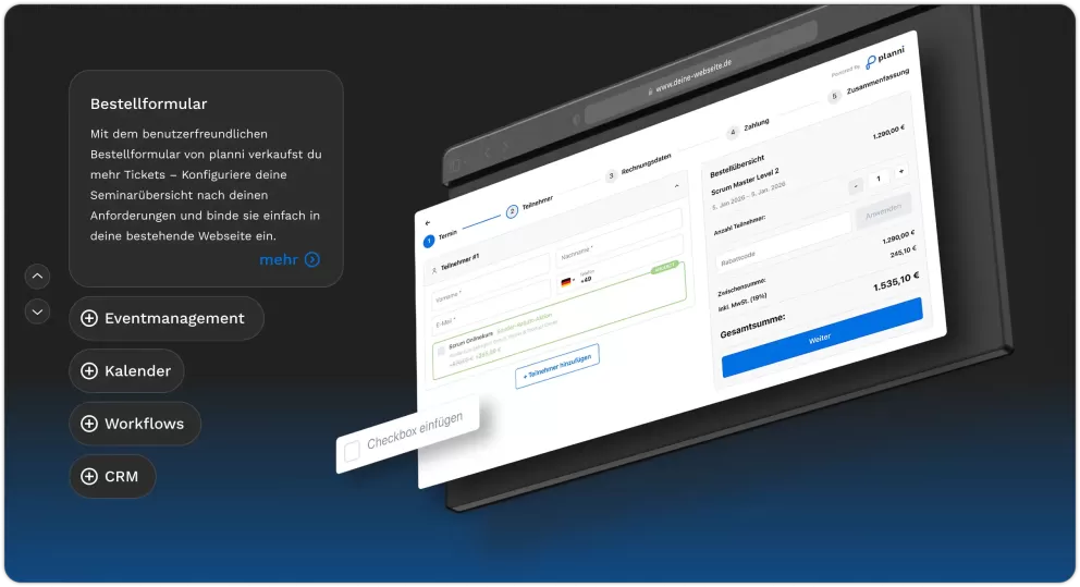 FW-Design Web-Design planni Software Features