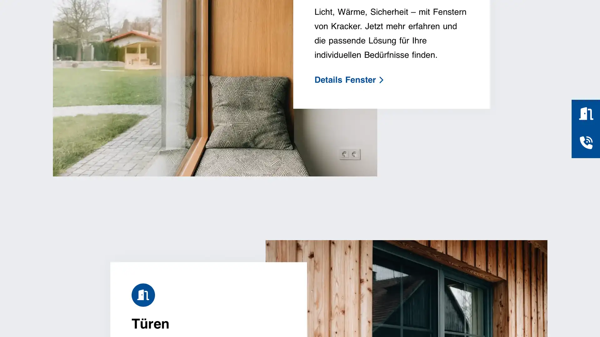 FW-Design Referenz Web-Design Leistungen Kracker Fenster und Türen Altusried