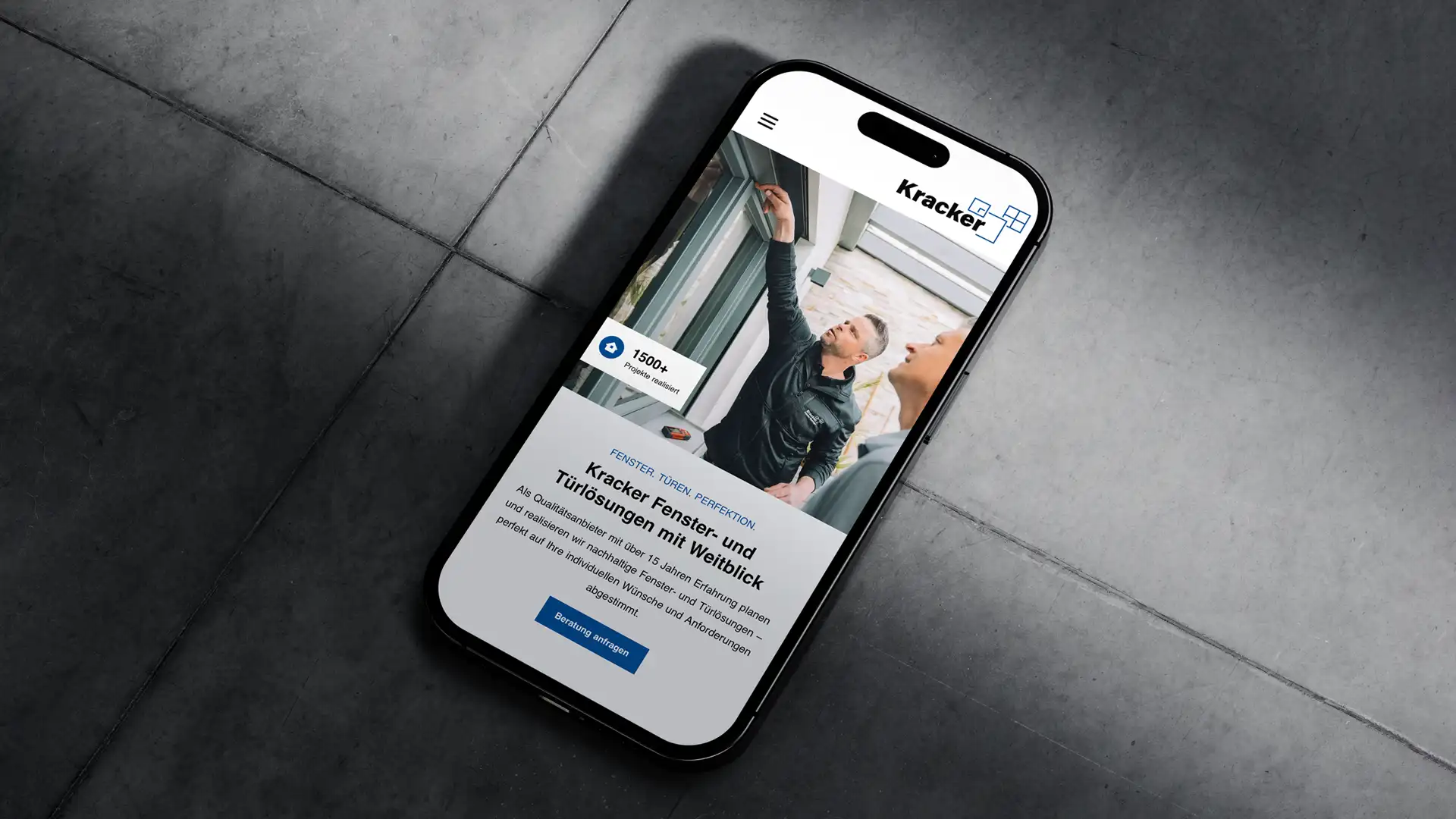 FW-Design Referenz Web-Design Mobile Kracker Fenster und Türen Altusried