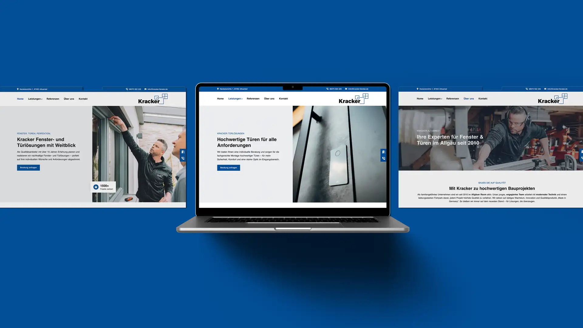 FW-Design Referenz Web-Design Kracker Fenster und Türen Altusried
