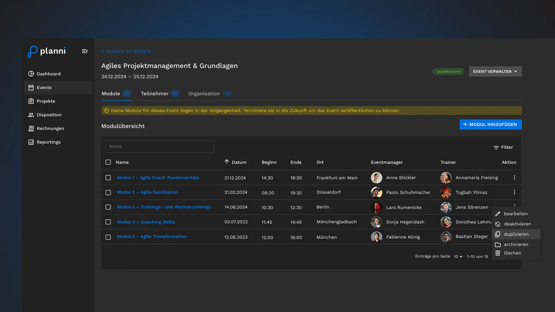 FW-Design planni Software UI Design