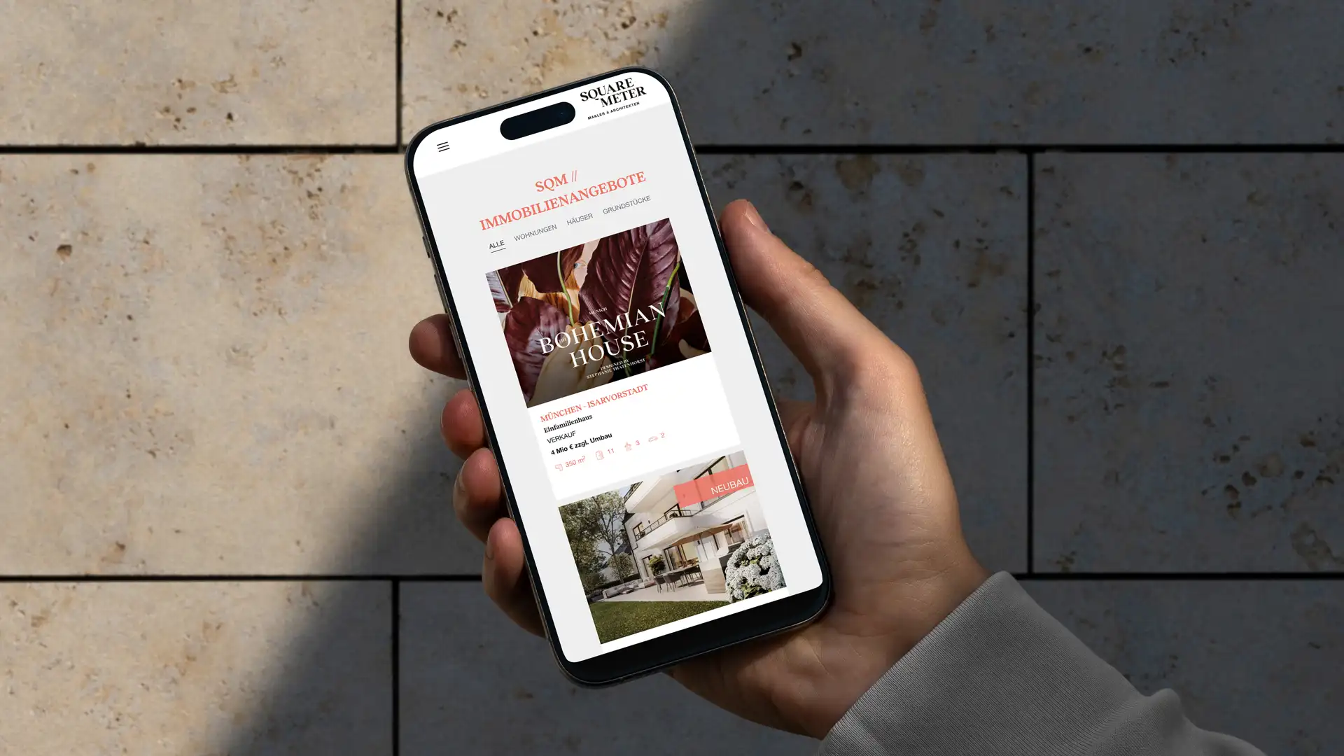 FW-Design Referenz Web-Design Squaremeter Website