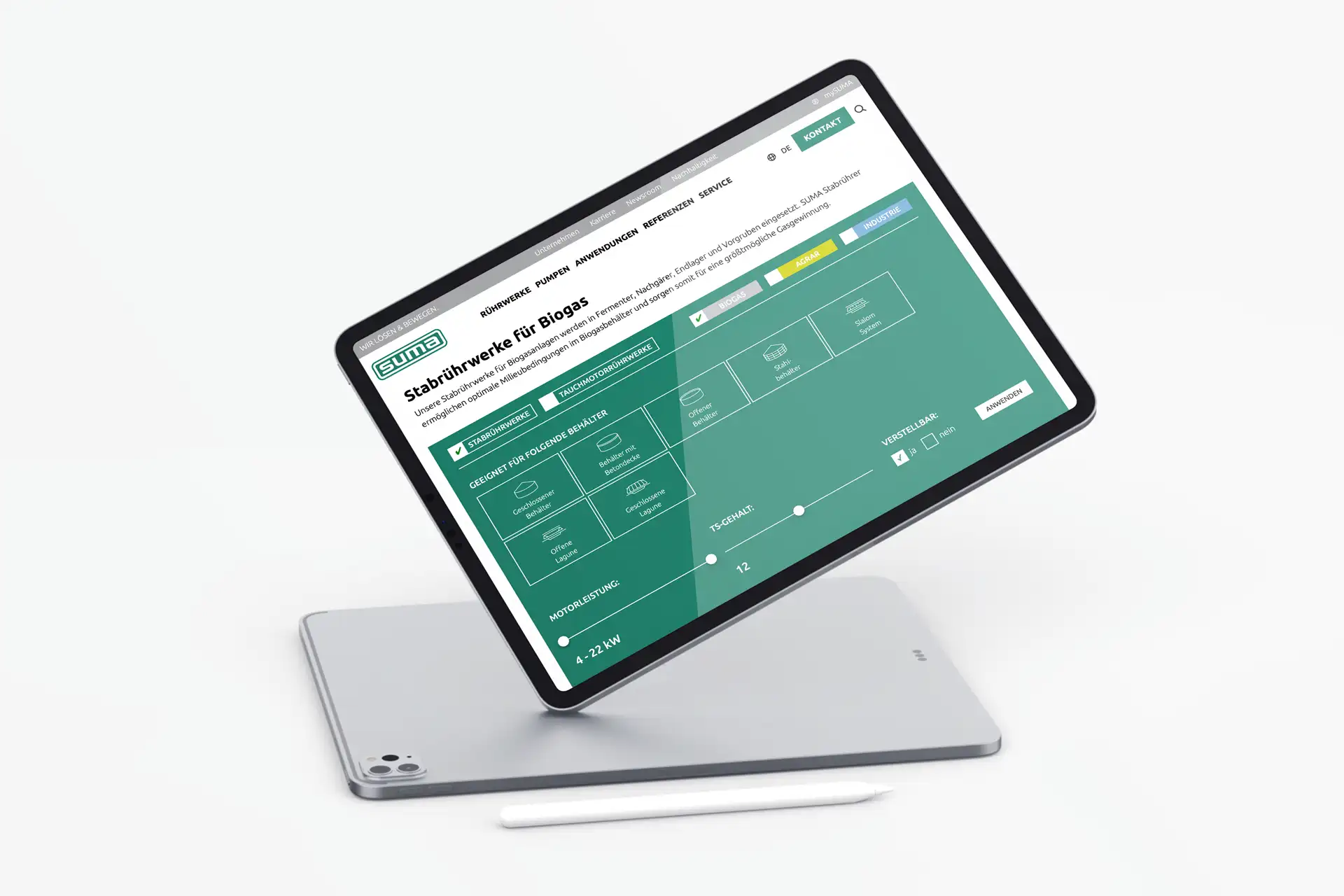 FW-Design Referenz Web-Design SUMA Tablet