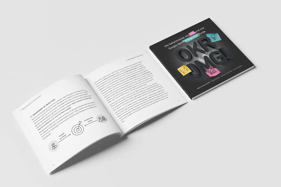 FW-Design Referenz Print-Design Fachbuch OKR Agile Heroes