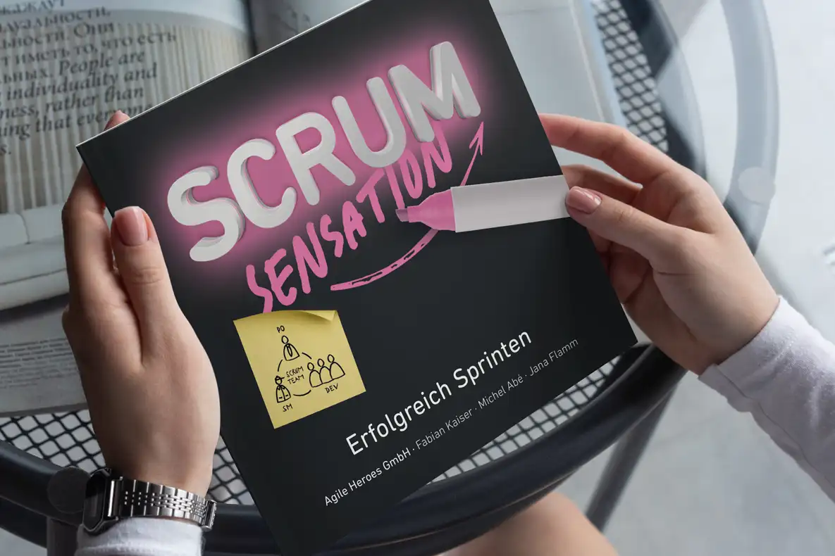 FW-Design Referenz Print-Design Fachbuch Scrum Agile Heroes