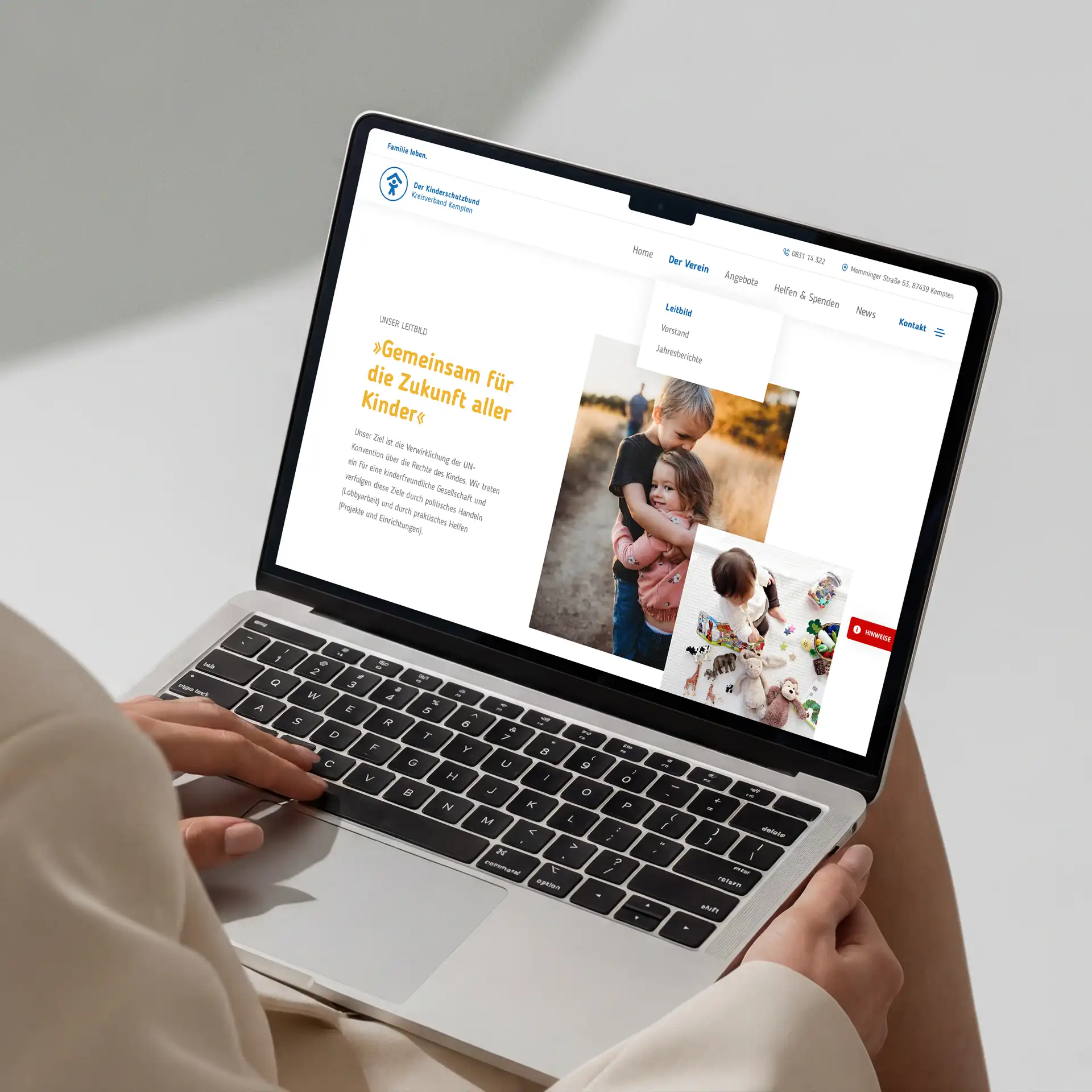 FW-Design Referenz Web-Design Deutscher Kinderschutzbund Kempten